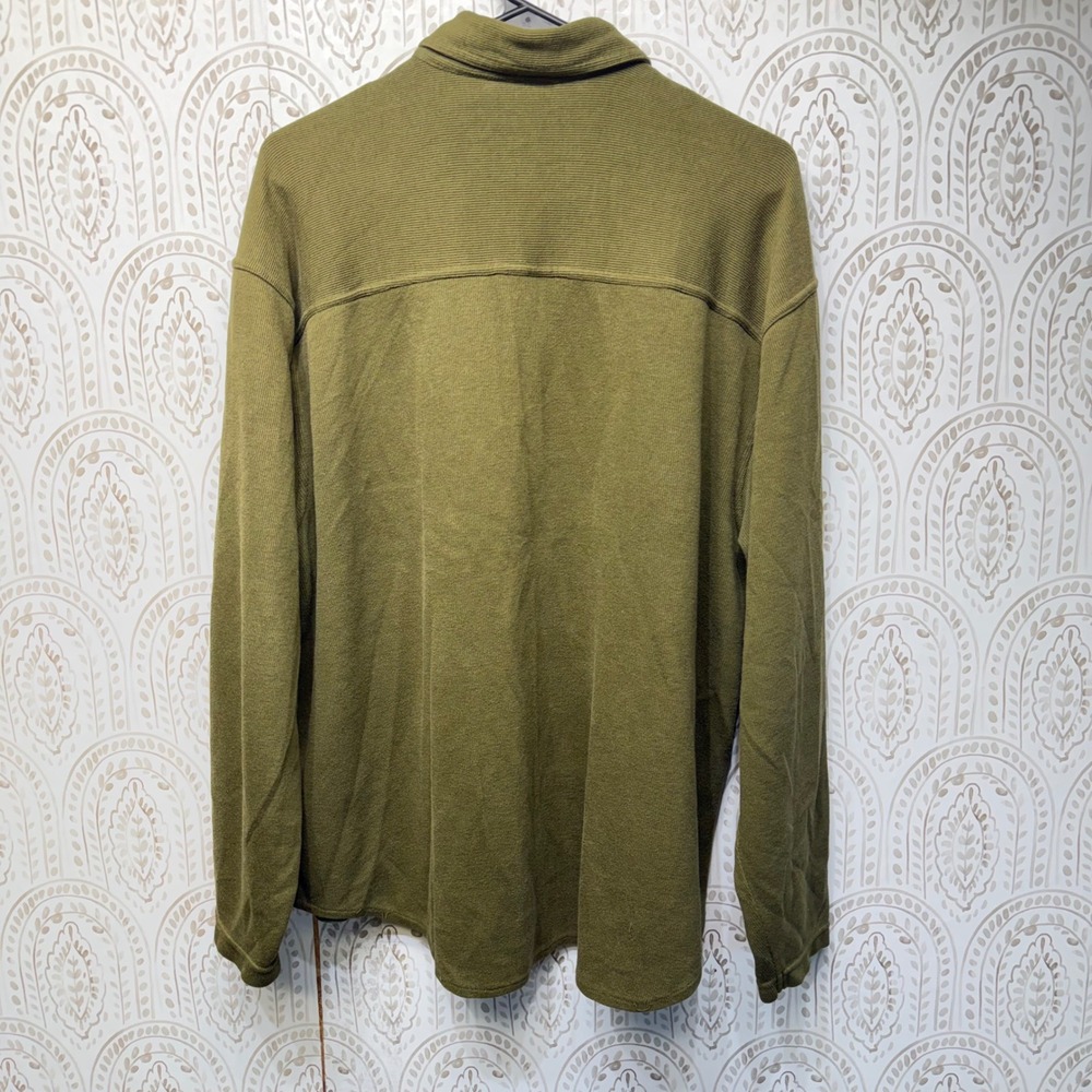 Pooh Tigger Embroidered Shirt Womens XL Olive Green Ribbed Button Up Disney - Picture 2 of 6